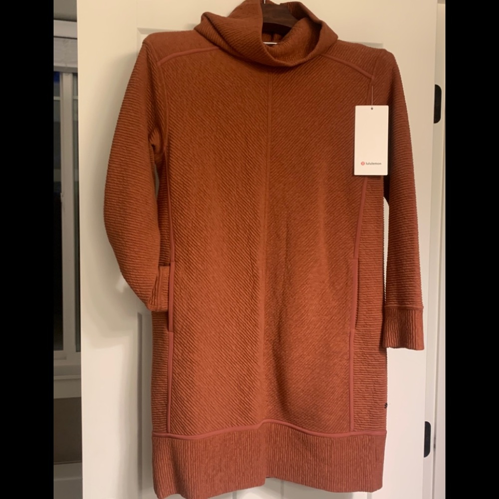 NWT LULULEMON On Repeat Dress. Awesome rust color!